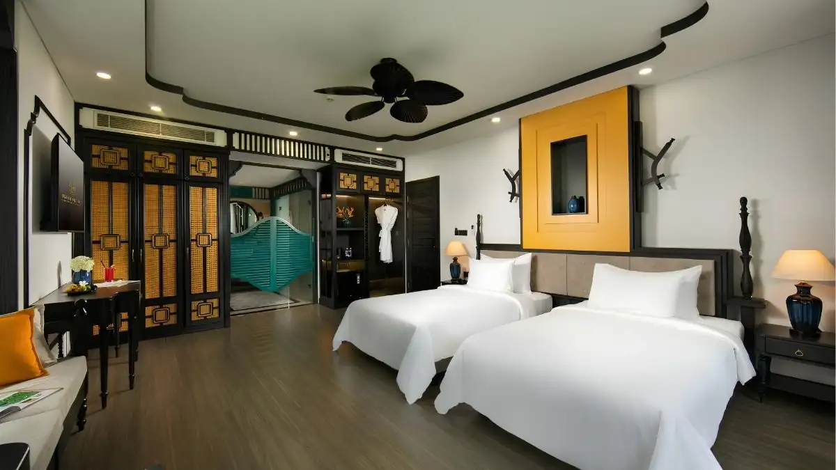 Consider booking a room at Bliss Hoi An Beach Resort & Wellness for a balance of comfort, style, and first-rate service