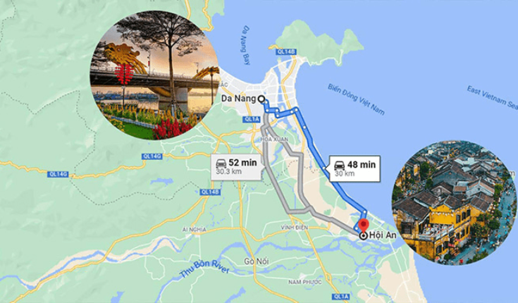Reise von Da Nang nach Hoi An: Entfernung und Transportmöglichkeiten