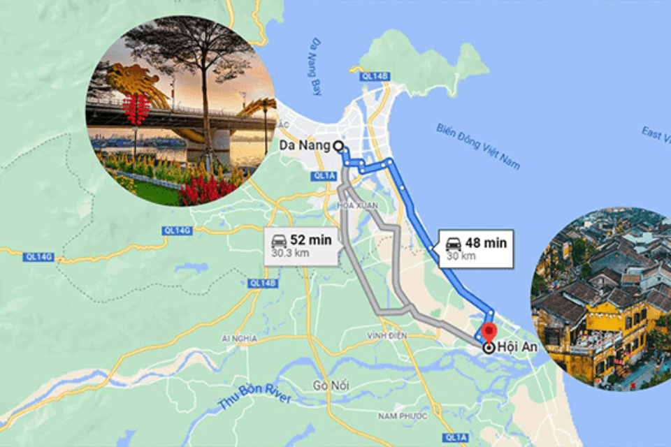 Reise von Da Nang nach Hoi An: Entfernung und Transportmöglichkeiten
