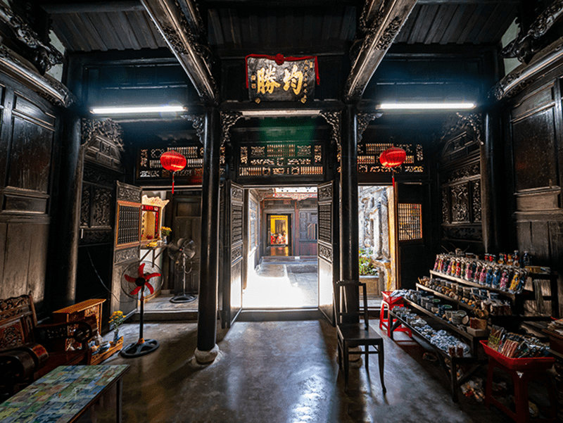 Space inside the ancient house