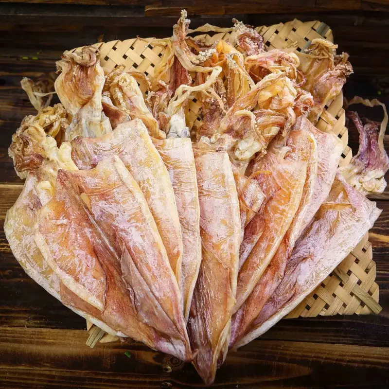 Sun-dried squid of Cham islands in january 