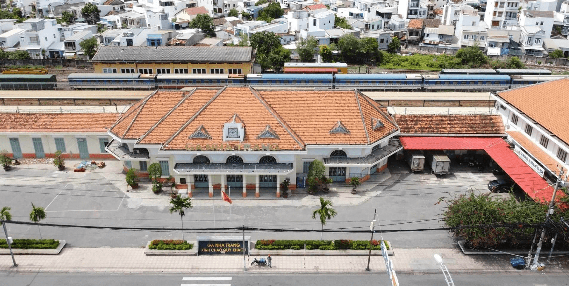 The journey begins at Nha Trang station 