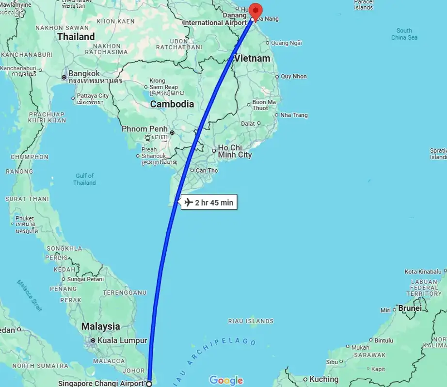 Going from Singapore to Hoi An by plane