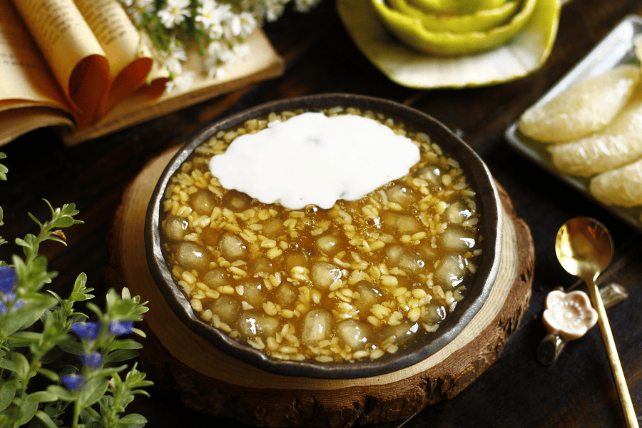 Grapefruit sweet soup (source: VnExpress)