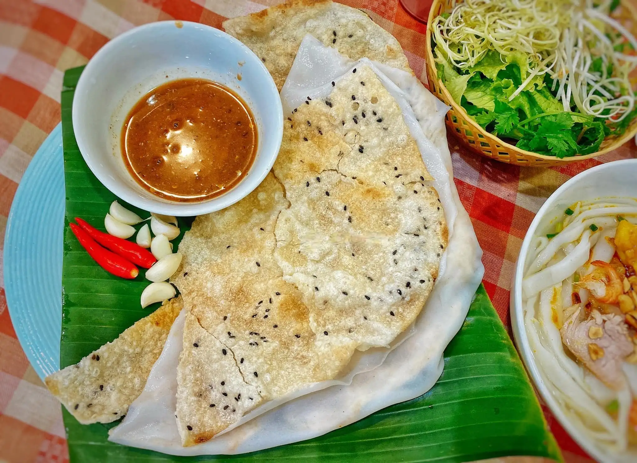Banh dap also known as "crushed rice crackers”