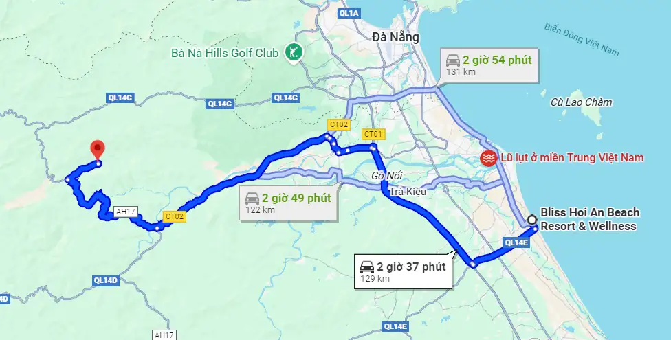 How to get to Dong Giang Gate of Heaven Eco Tourism Area from Bliss Hoi An