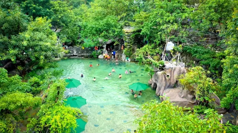 Overview of Nui Than Tai Hot Spring Park