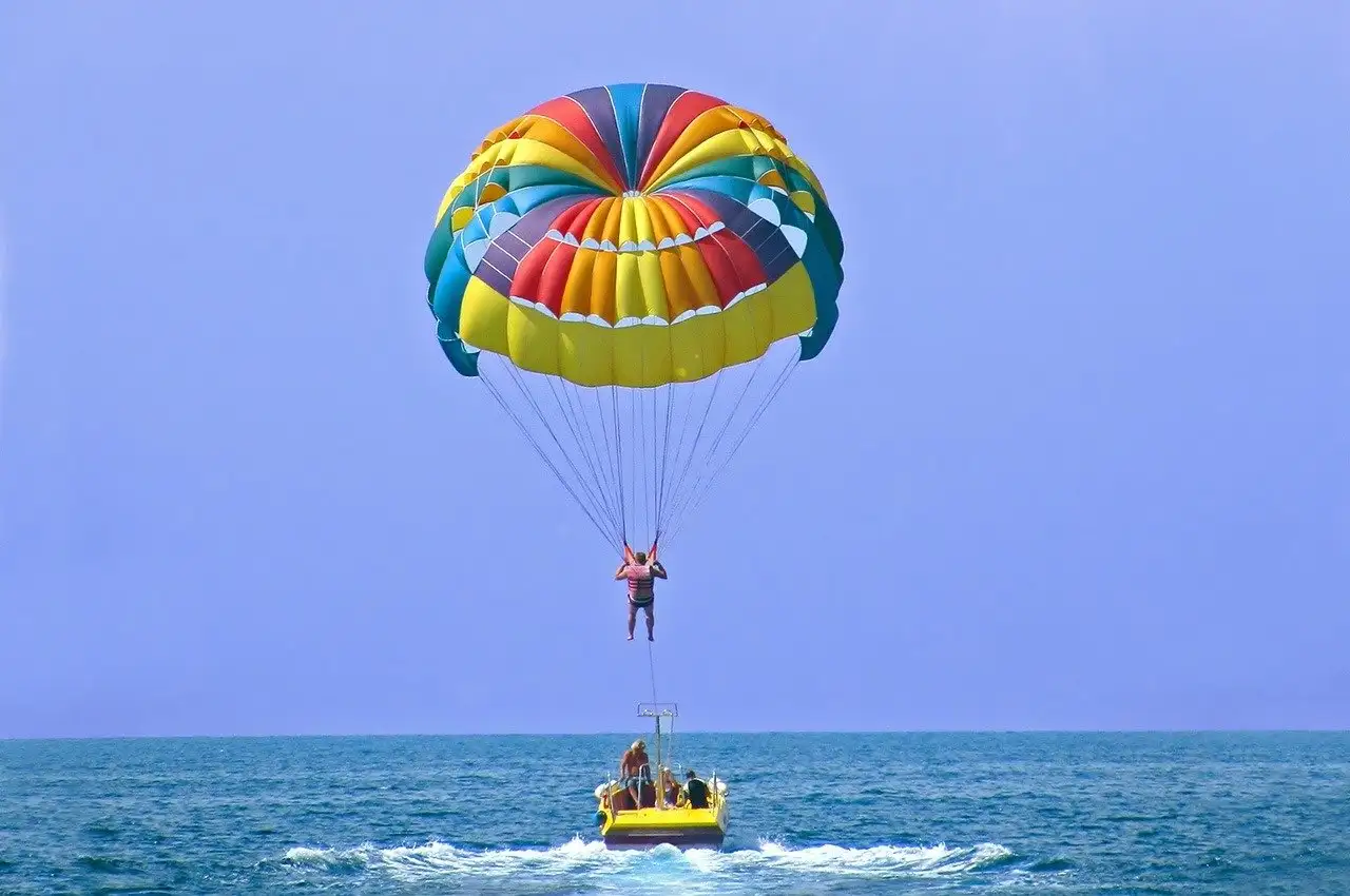 Parasailing over Bac My An Beach