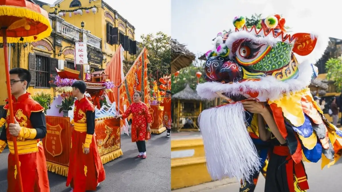 Thien Cau procession moving through Hoi An streets during Tet (Source: Collected)