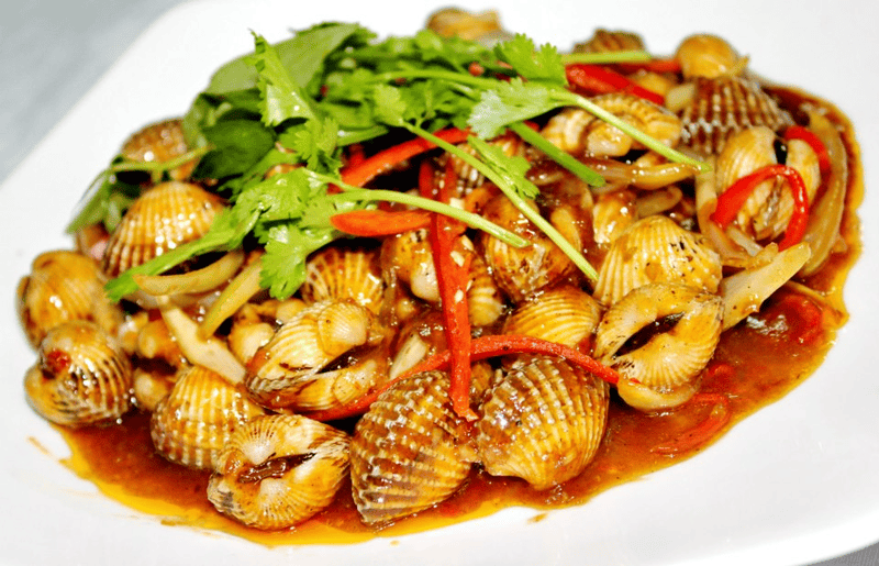 O Loan Lagoon’s blood cockle dish (source: Dac san Phu Yen)