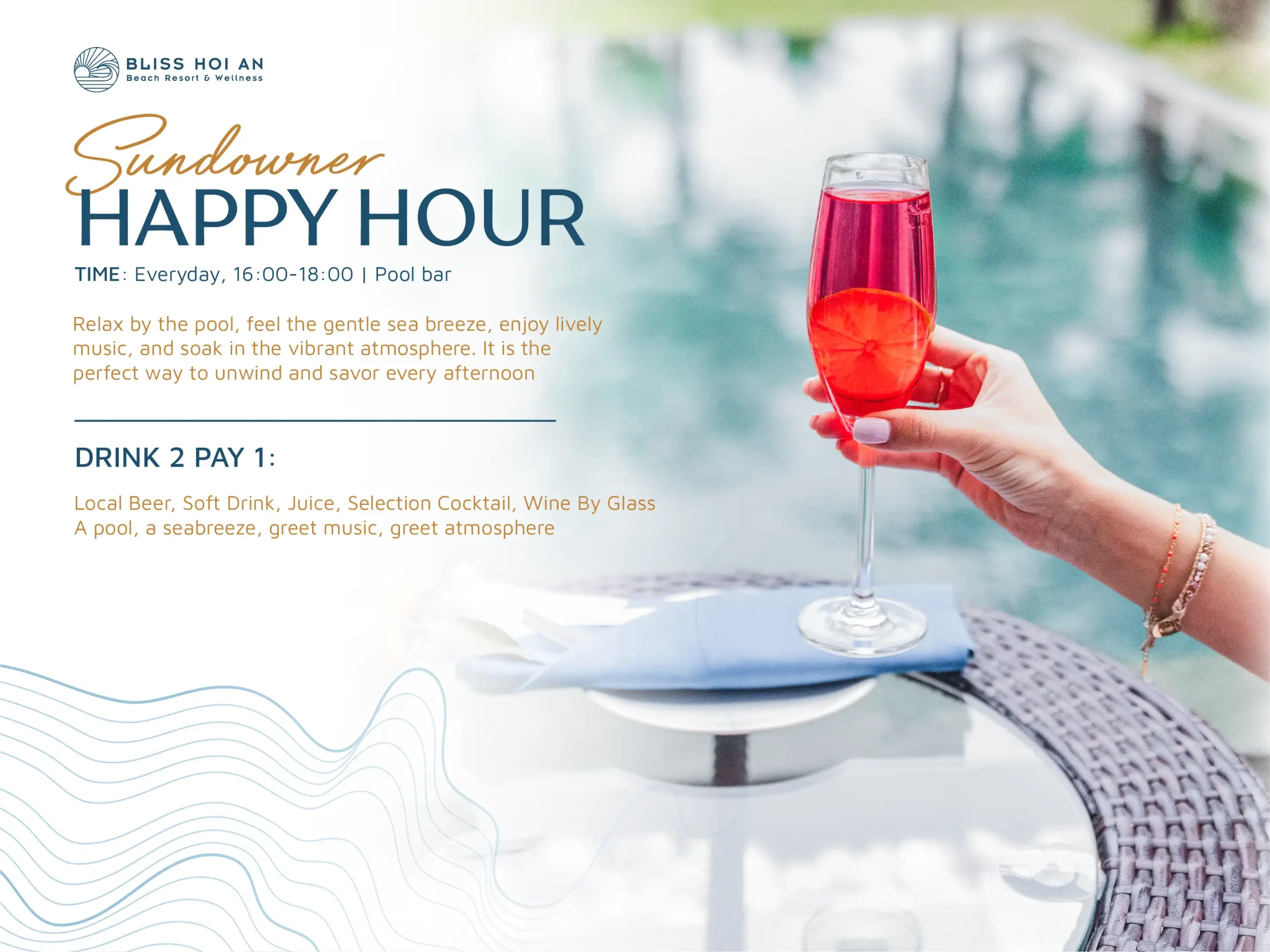 HAPPY HOUR - DRINK 2 PAY 1
