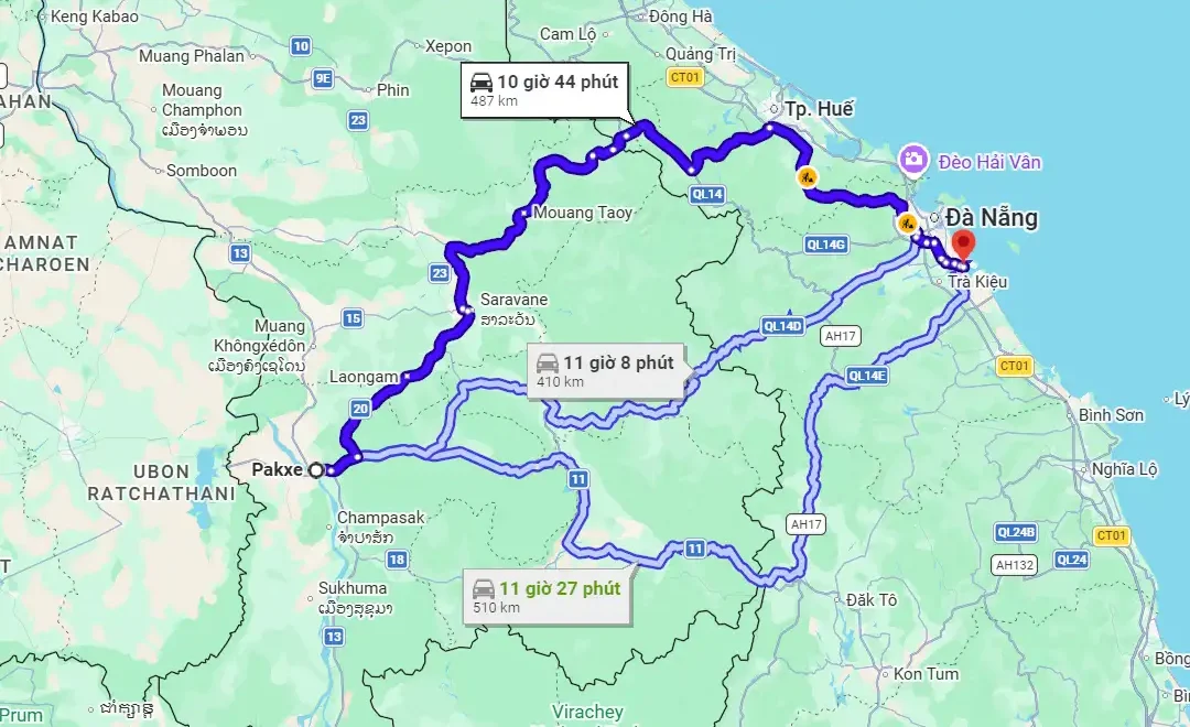Pakse to Hoi An