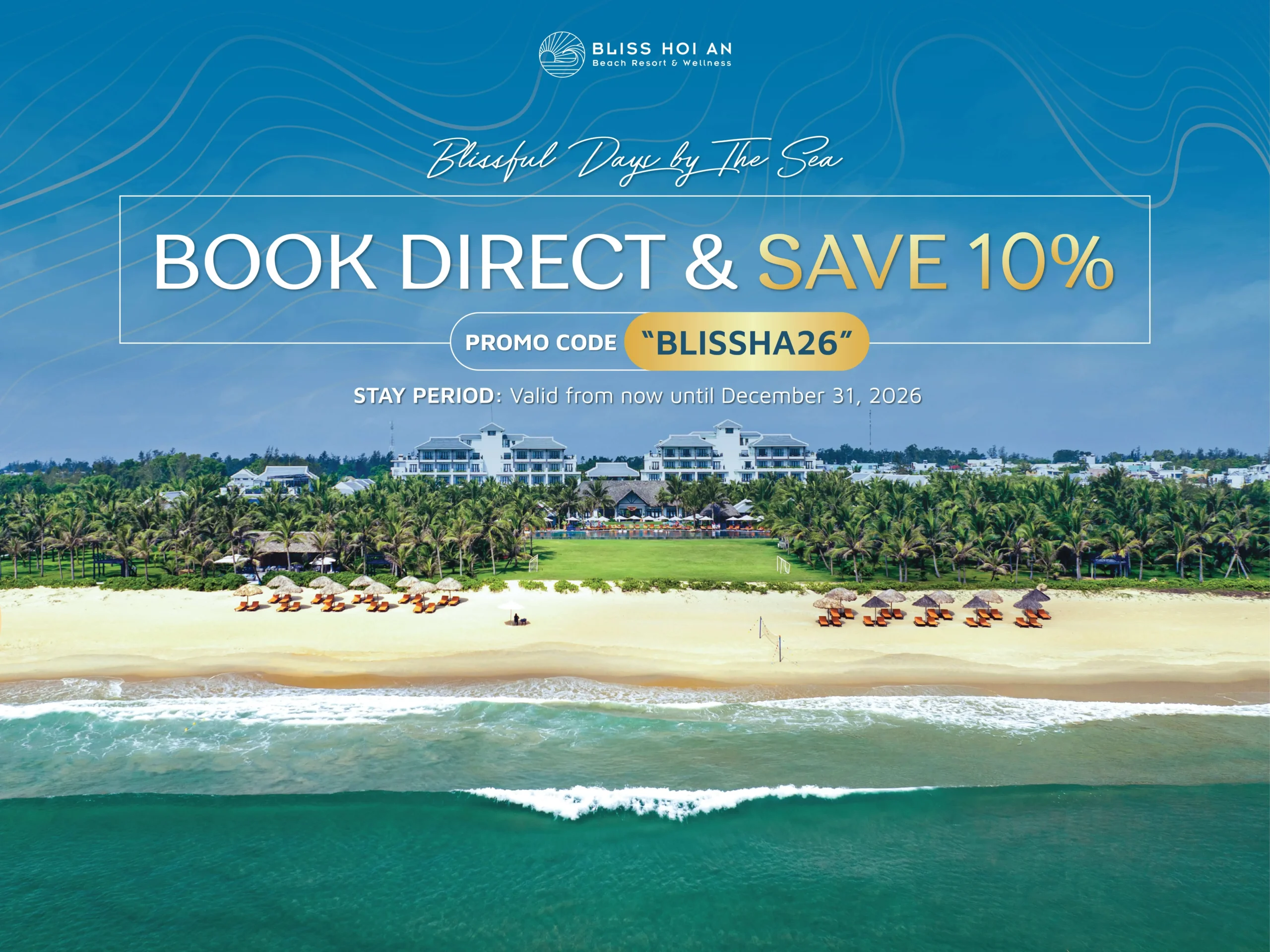 🌊 BLISSFUL DAYS BY THE SEA, BOOK DIRECT & SAVE 10%