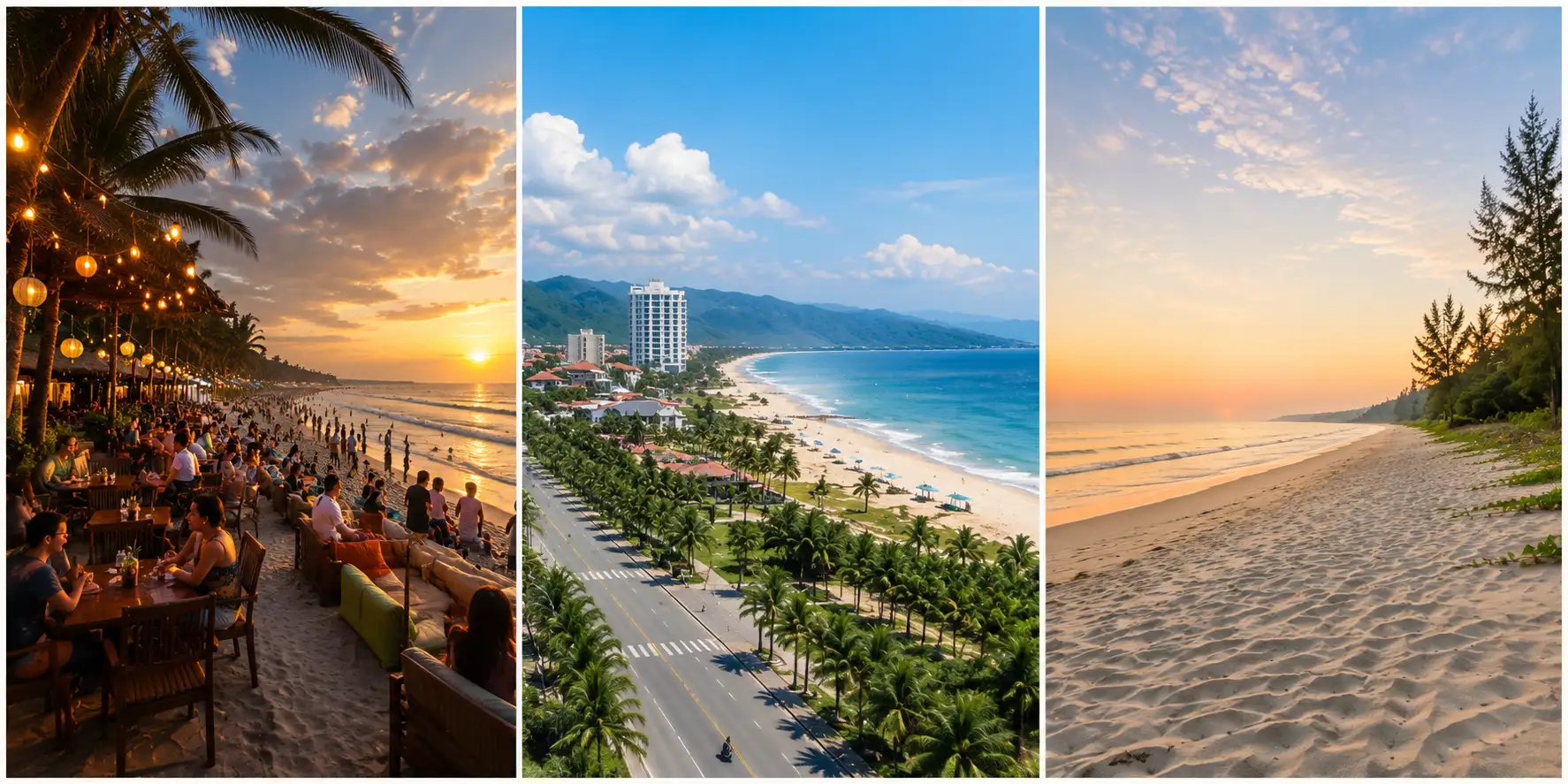 Hoi An’s beach areas offer different travel styles, from lively An Bang to the quieter coastline of Binh Minh Beach