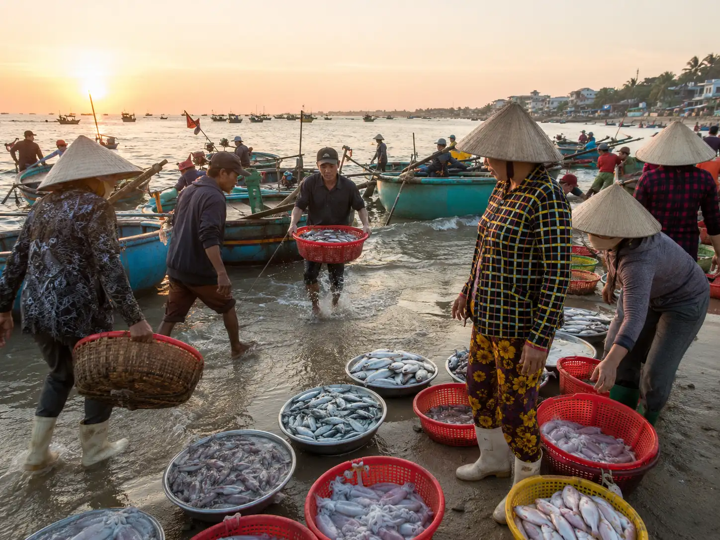 Binh Minh Fish Market gives guests a closer look at the working coastal life around the resort (Source: Collected)