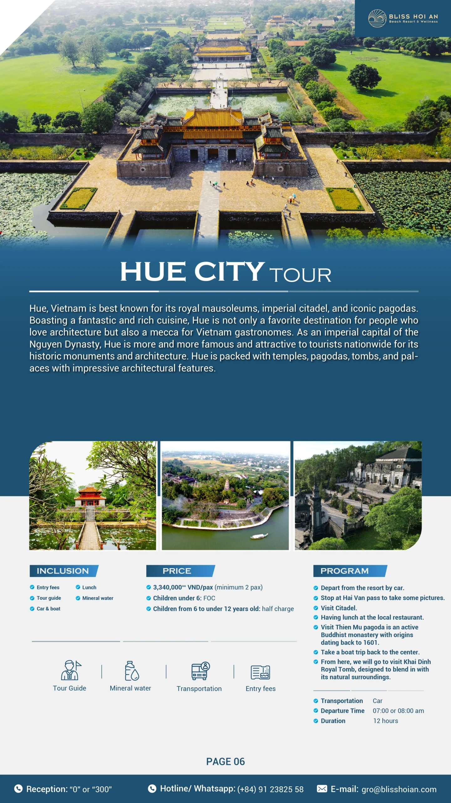 Bliss Hoi An Resort - Tham Quan Hue Tour