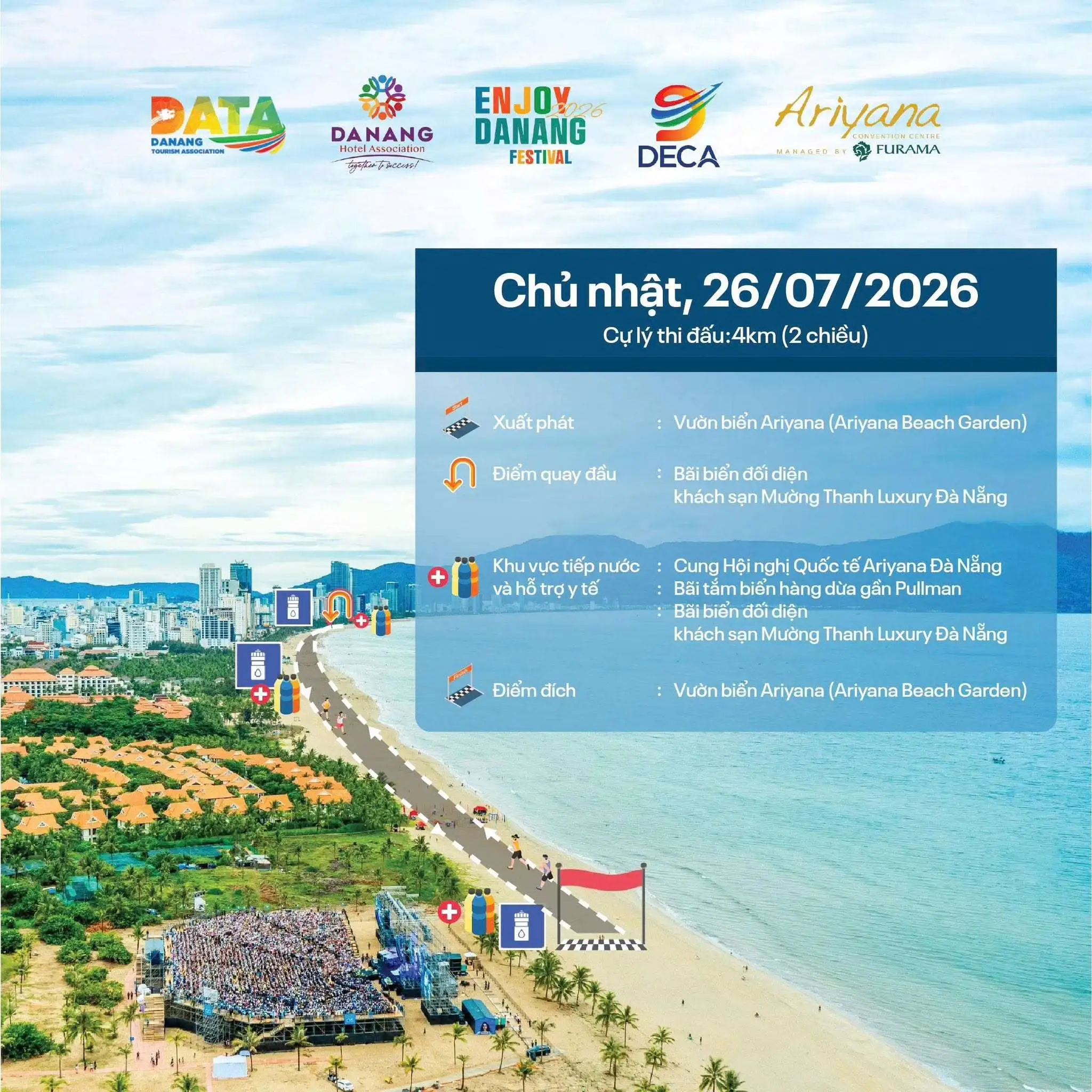 The information of Da Nang Barefoot Beach Run 2026 (Source: Danang Fantasticity)