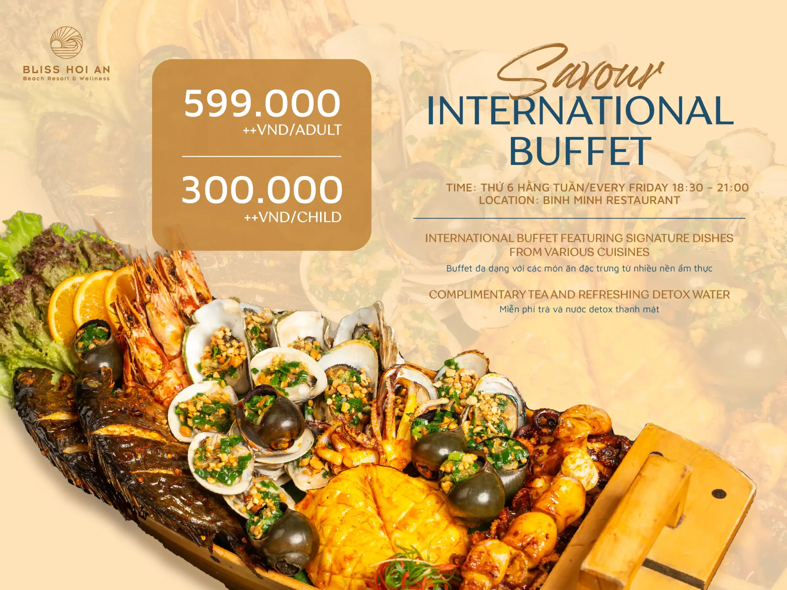 The Savour International Buffet at Bliss Hoi An