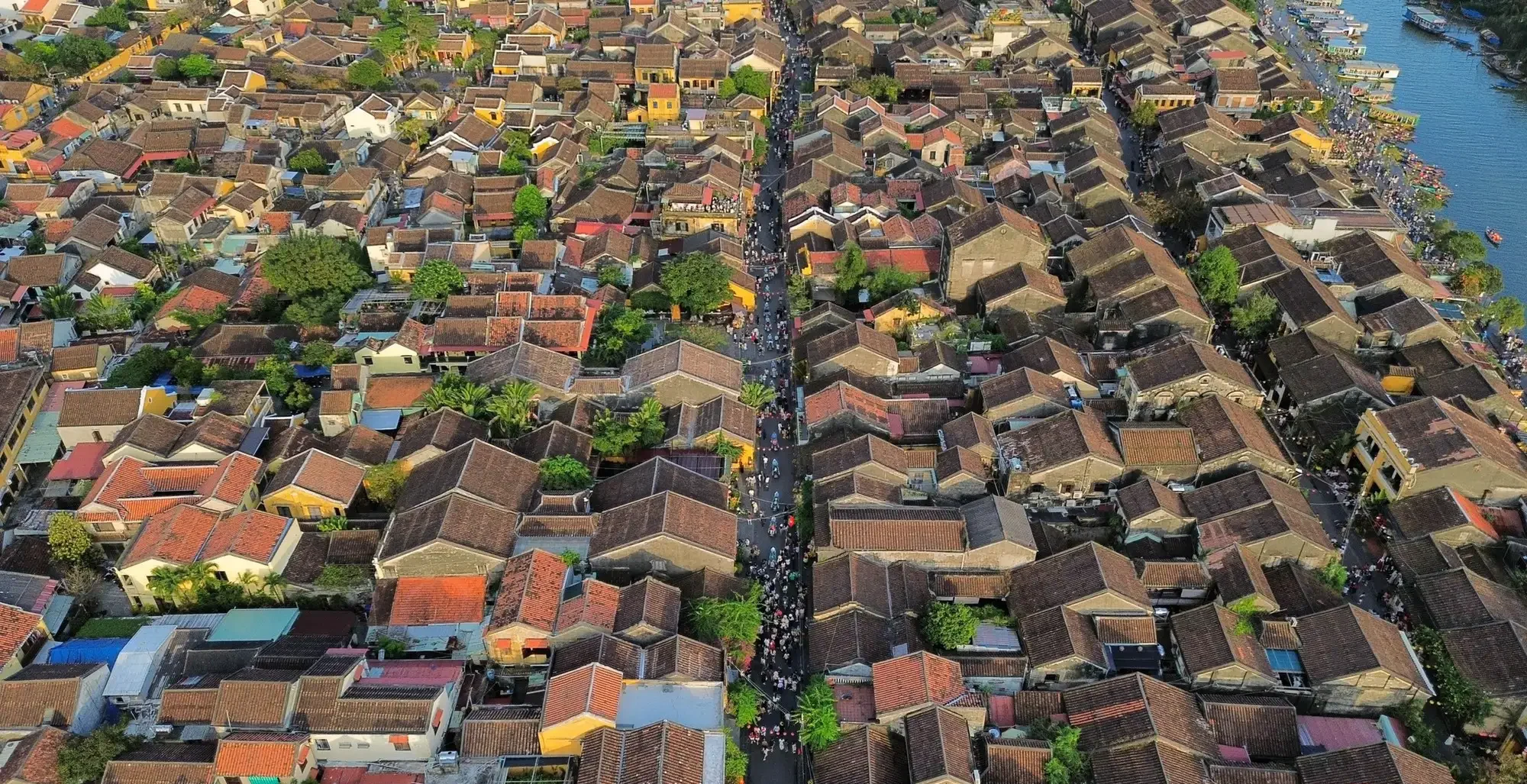 The city of Hoi An as seen from above - a memorable vietnam experience for visitors