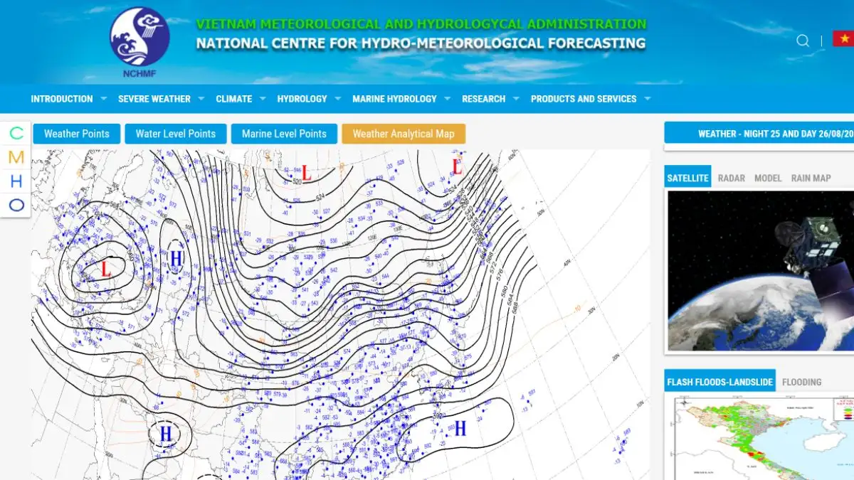 Start with the National Centre for Hydro-Meteorological Forecasting (NCHMF) for official weather and flood warnings