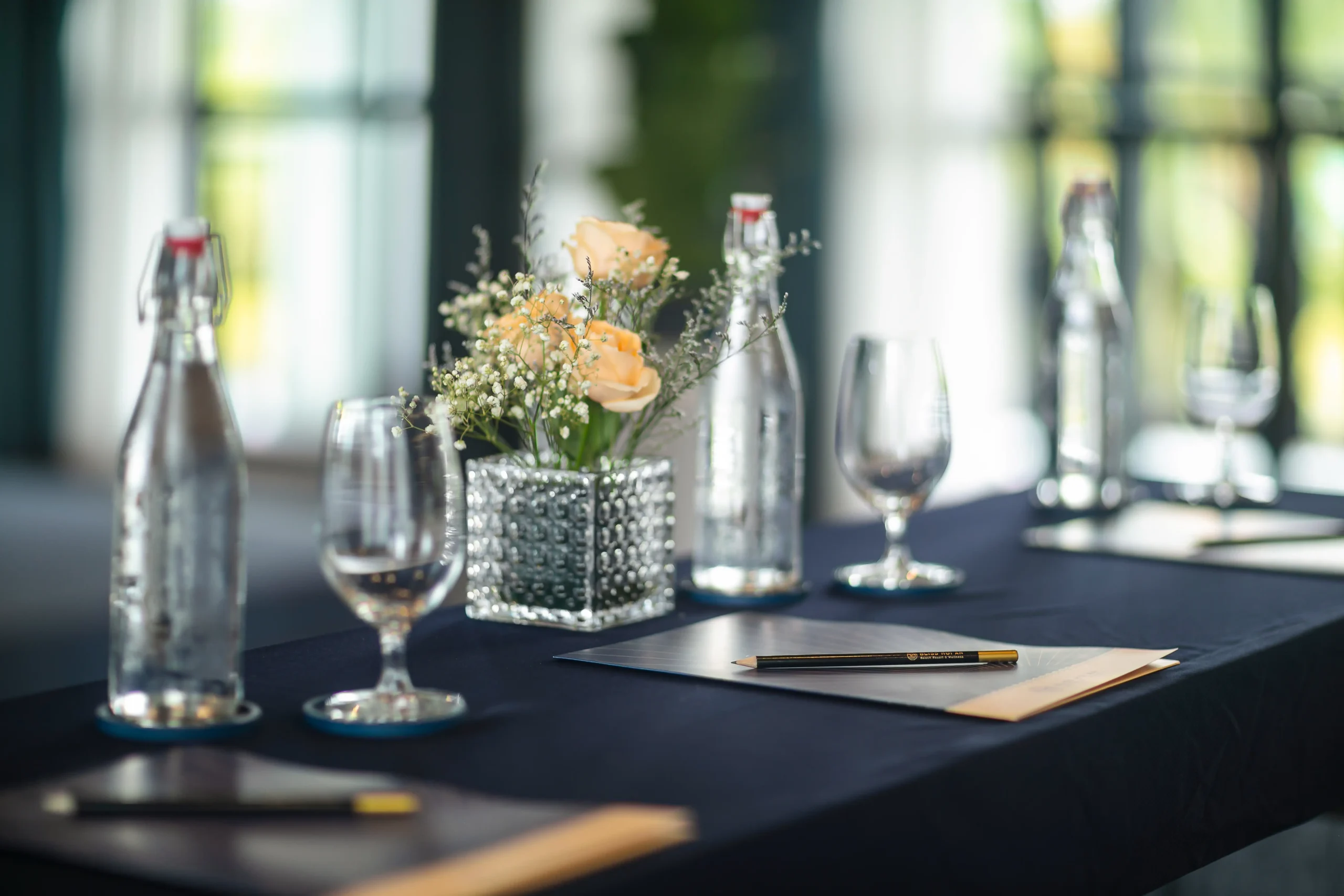 Some elegant setup for a company retreat itinerary