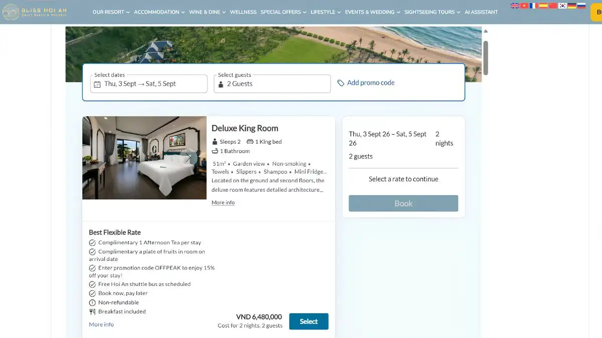 You can check availability and request a group quote directly rather than going through a third-party booking site