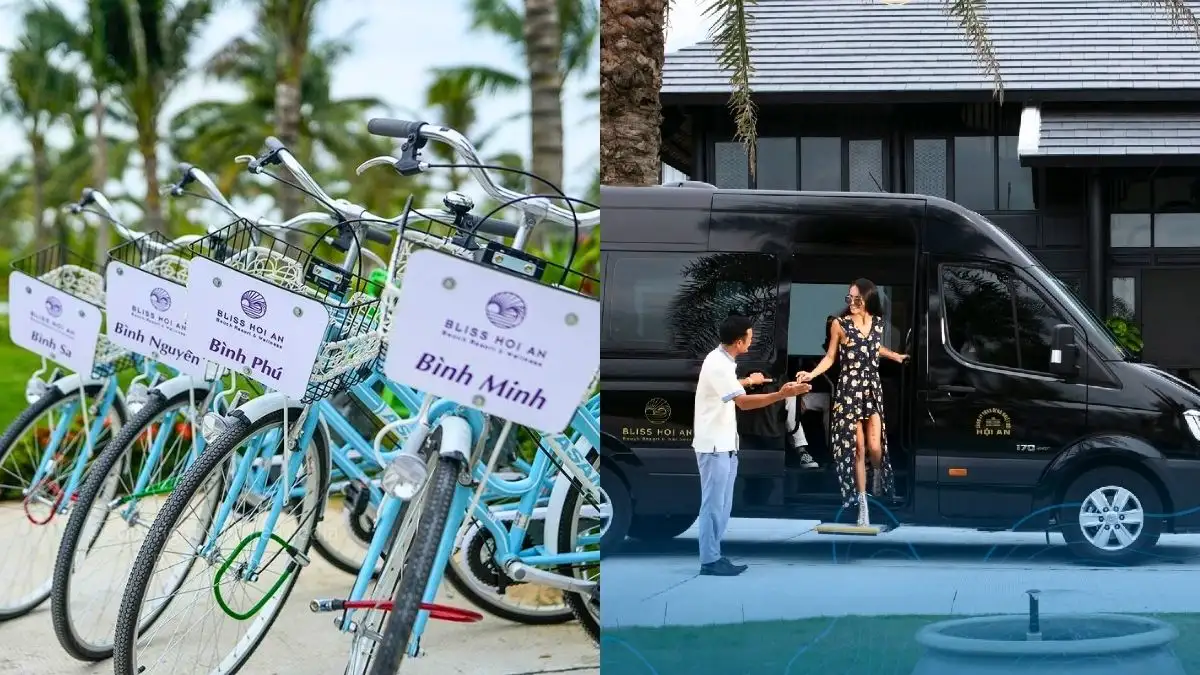 You're not required to rely on Grab exclusively during a stay at Bliss Hoi An