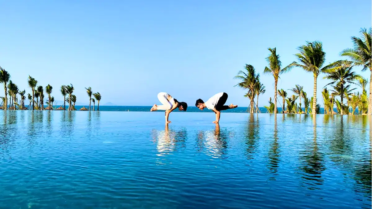 Start the day with a yoga session at Bliss while the air is still cool