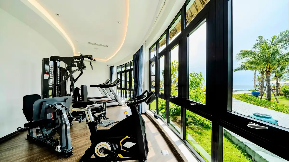 Ocean-view gym at Bliss Hoi An Beach Resort & Wellness