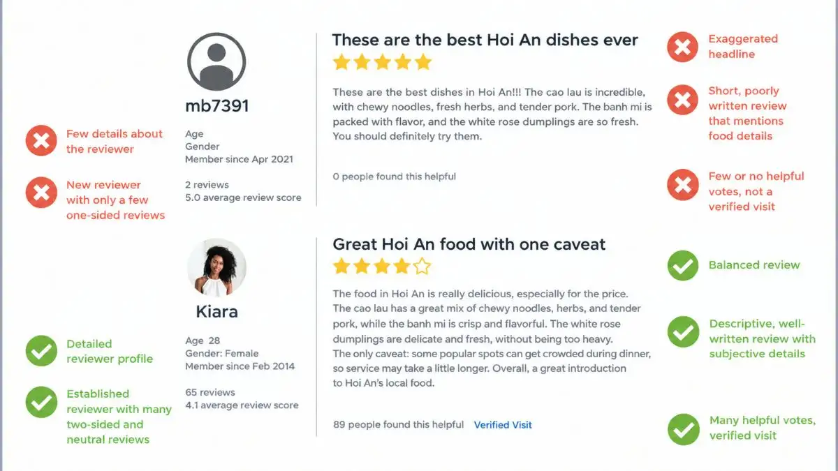 A high five-star rating does not always mean a shop, tour operator, or restaurant is genuinely good (Source: reviewtrackers.com)