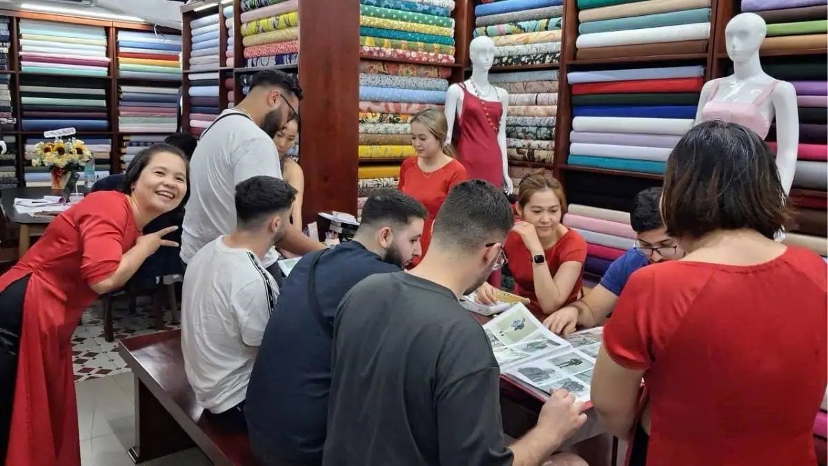 Visitors may be led into a sales area where leaving without buying can feel uncomfortable (Source: nathantailors.com)