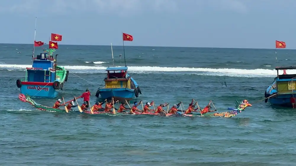Boat Racing Festival Celebrating the Party in Phuoc Thien 1 Village, Van Tuong Commune (Source: Bao Van Hoa)