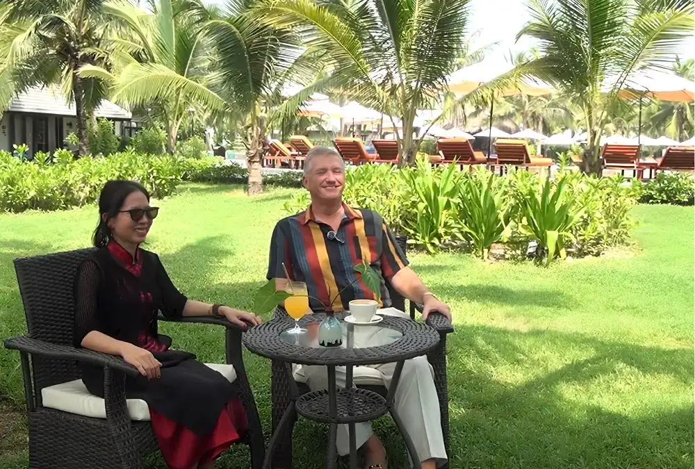 Guests enjoying a peaceful beachfront stay at Bliss Hoi An Beach Resort & Wellness