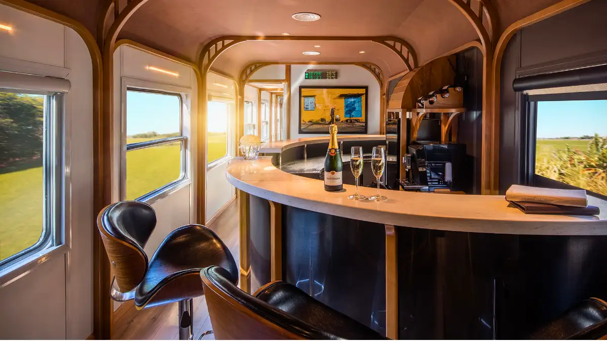 The Vietage by Anantara luxury train travelling through Central Vietnam (Source: The Vietage Train)