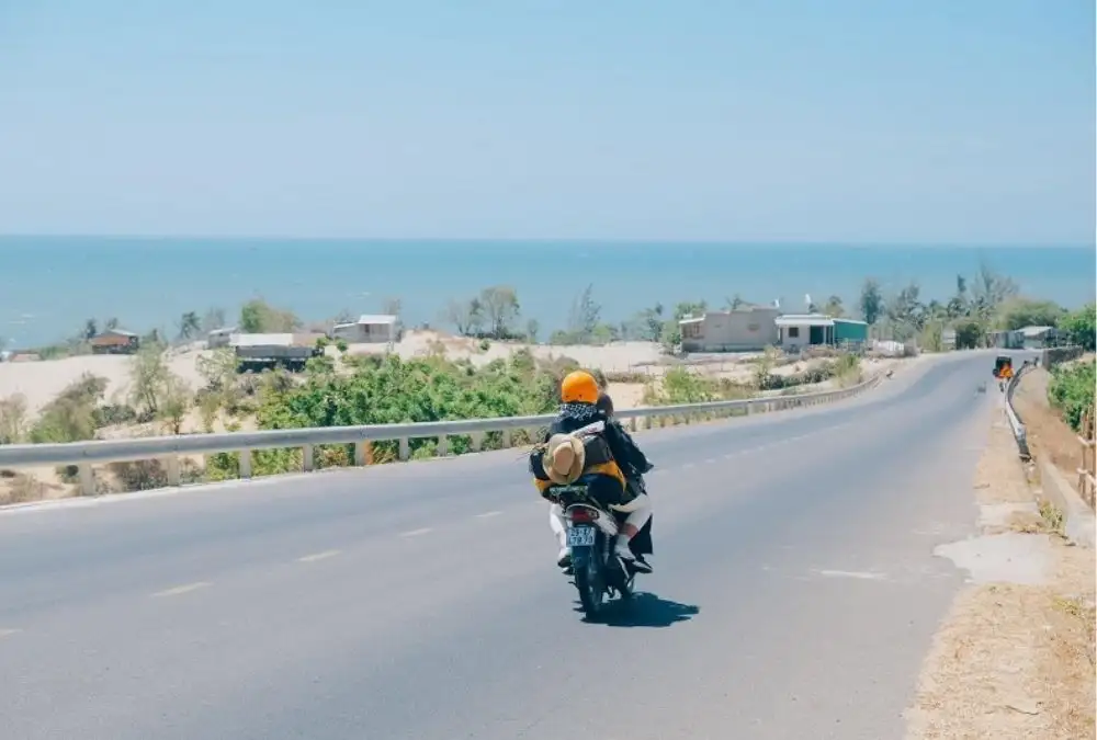 A motorbike suits experienced riders with a valid licence who want flexibility along the way (Source: Collected)