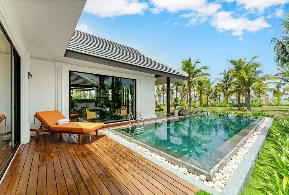 The Two-Bedroom Beach Front Pool Villa at Bliss Hoi An offers a private pool and indoor-outdoor space for a relaxed stay