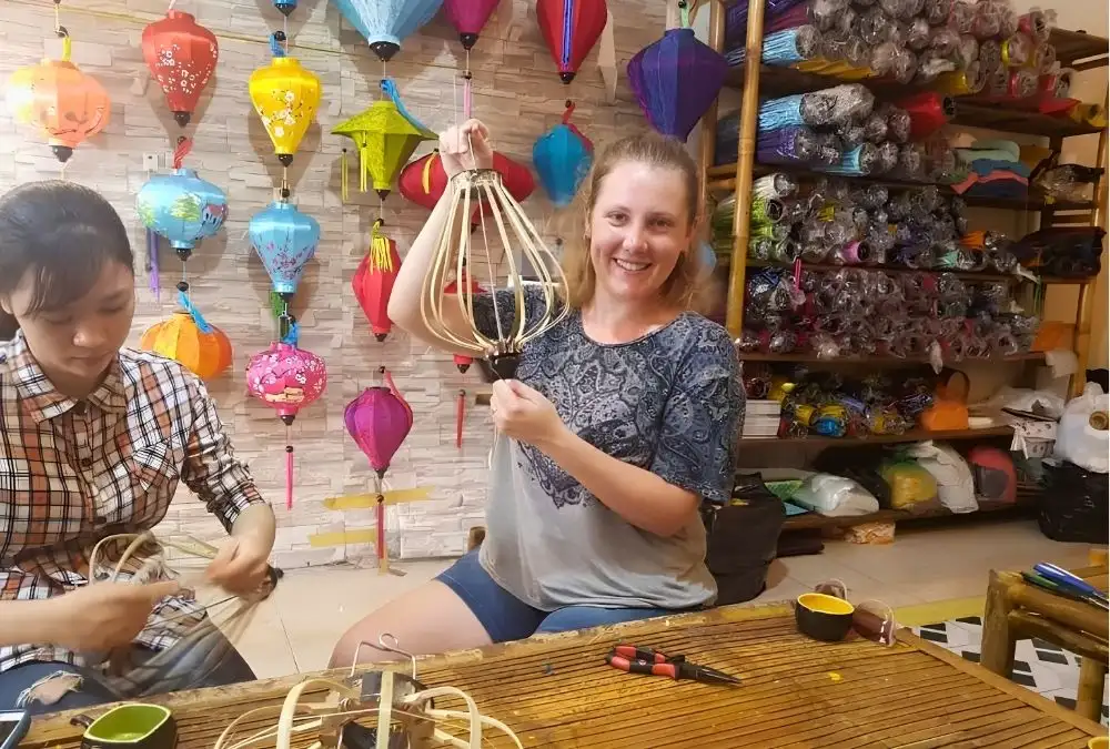 Lantern-making workshop at Bliss Hoi An