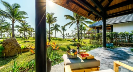 Beachfront bungalow terrace