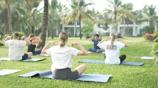 Morning yoga session